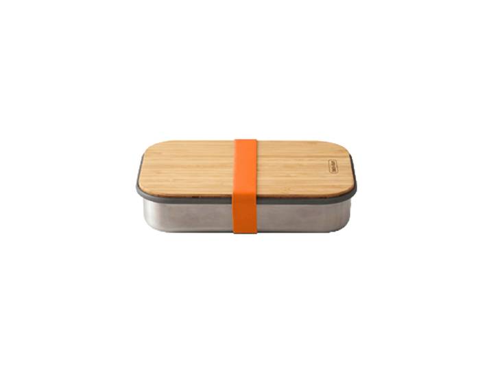 Premium Edelstahl Sandwich-Box „Blum“ 900 ml Orange black+blum