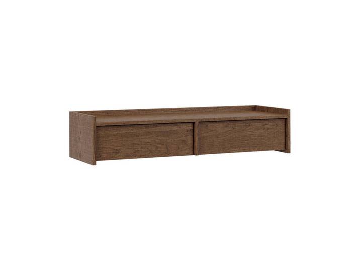 Petits-meubles Konsolentisch Japandi Dunkles Holz, Braun, Holzwerkstoff, 2 Schubladen, 105x21.5x34 cm, Wohnzimmer, Wohnzimmertische, Konsolentische