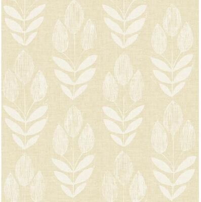 Chesapeake Garland Wheat Block Tulip Wallpaper - 20.5in x 396in x 0.025in