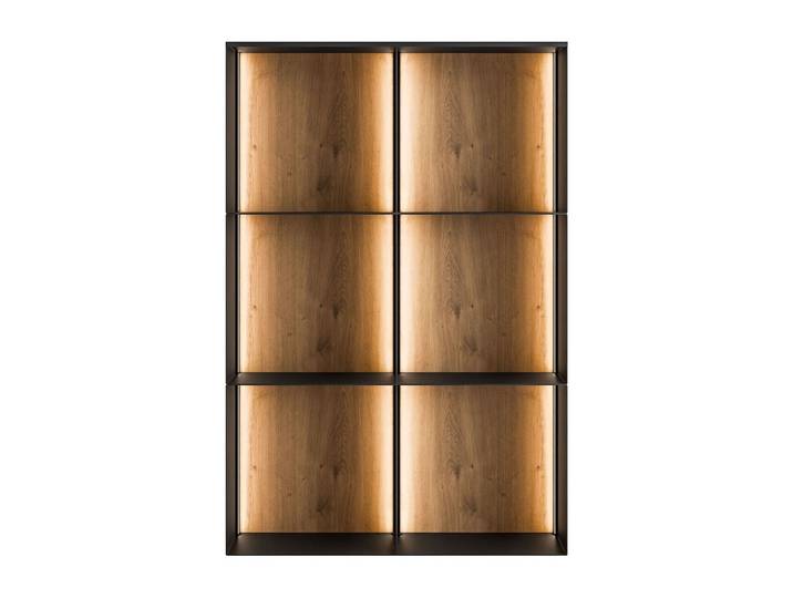 METALLREGAL QUADRO IV mit LED-Beleuchtung