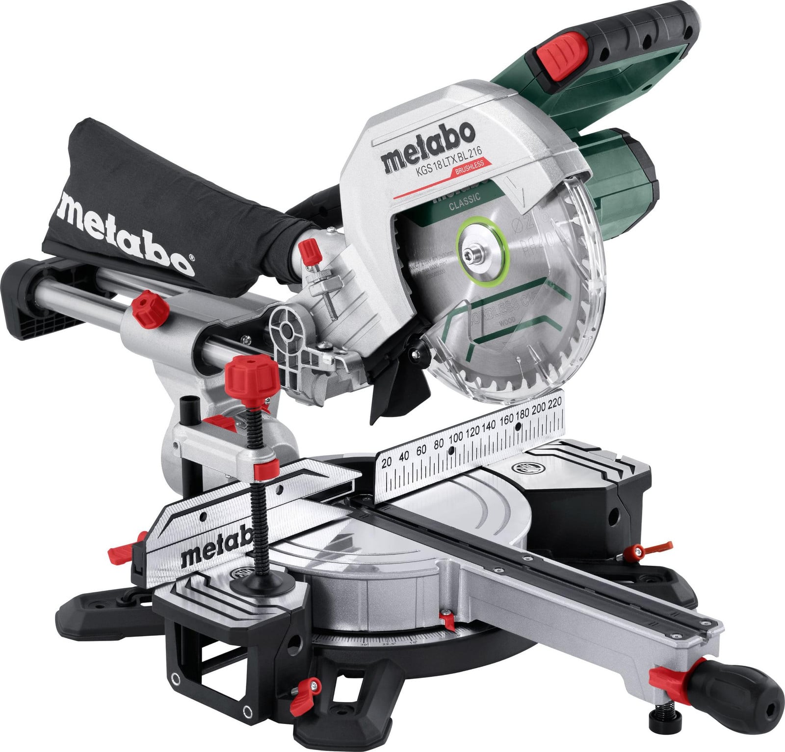 Metabo KGS 18 LTX BL 216 Accuboormachine voor verstekzaag, 18V, met trekfunctie