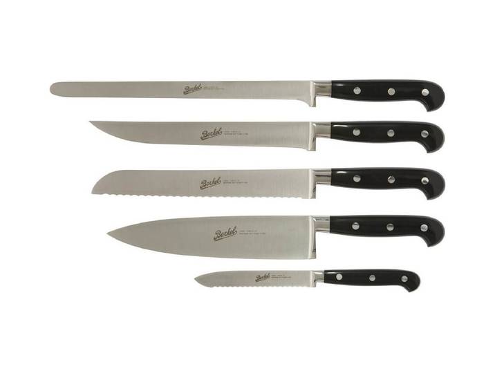 Berkel Adhoc schwarz glänzend - 5-er Set Kochmesser