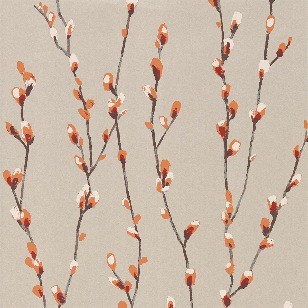 Harlequin Salice 10.05m x 52cm Wallpaper Roll Tangerine/Gilver 1,004.93cm L