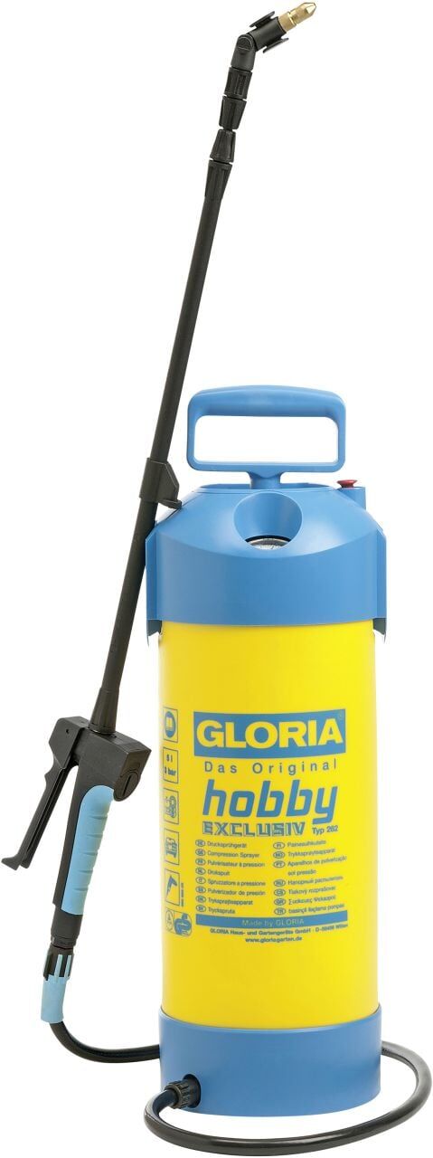Gloria Drucksprüher Hobby exclusivmit Teleskop-Sprührohr und Manometer 5 L