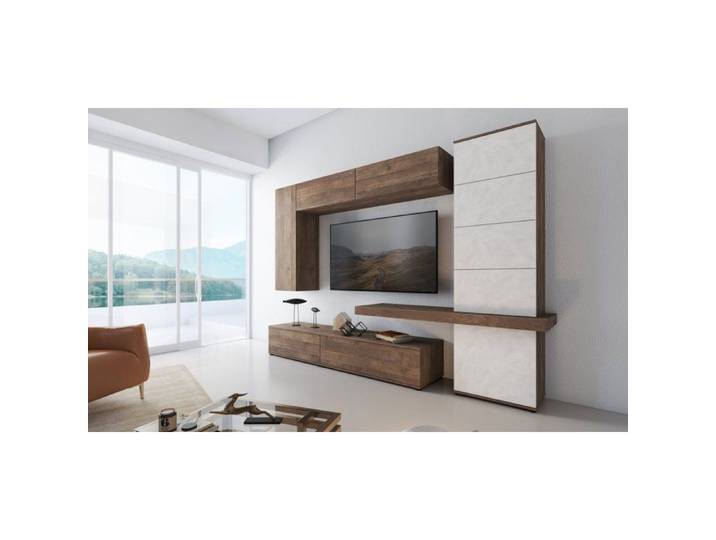 Ensemble Mural Portula Dmora en Bois Noble Marron Noyer
