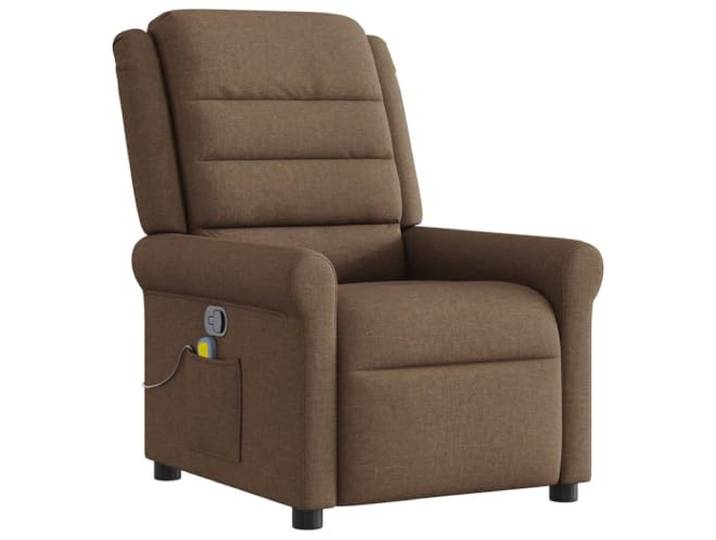 vidaXL Massagestoel verstelbaar stof bruin, zitstoel, armstoel, fauteuil, leunstoel, stoel, televisiefauteuil, tv-stoel, tv-fauteuil, zetel