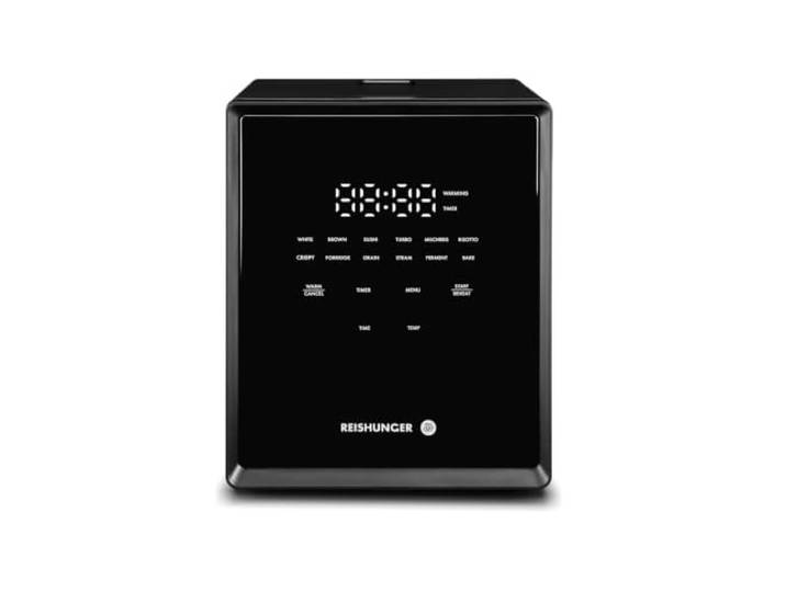 REISHUNGER Sumi Digitaler Reiskocher – 3 L – Schwarz bis zu 5 Portionen – Warmhaltefunktion, Timer & Premium Innentopf – Multikocher, 12 Programme, 7-Phasen-Technologie