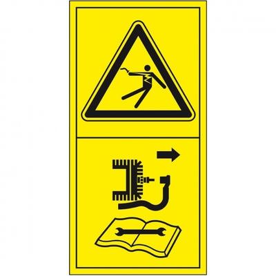 Aufkleber I Hinweisschild Elektrischer Schock ..., ISO 11684, Polyesterfolie selbstklebend, 70x140mm
