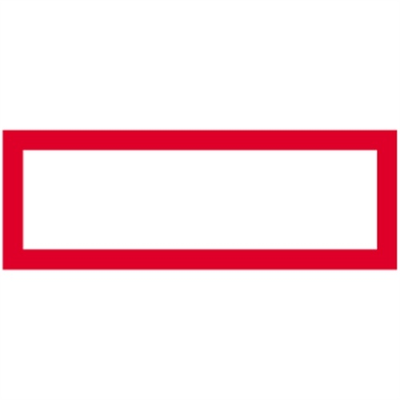 Schild Brandschutzzeichen - zur Selbstbeschriftung, Alu, 297x105 mm