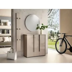 Arredokit Garderobenkombination Desy Glas Grau Taupe