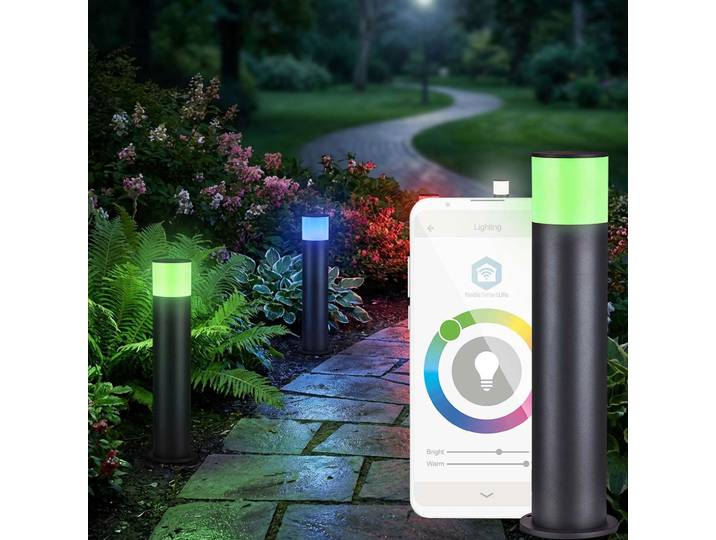 Wegeleuchte, Smartlife, ZigBee Gartenleuchte, wamweiss, RGB, App, 2700 K
