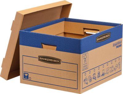 Umzugskarton SmoothMove Prime, 2-lagige Wellenpappe, abnehmbarer Deckel, Beschriftungsfeld, H 285 x B 333 x T 390 mm, 37 L, 10 Stück, braun