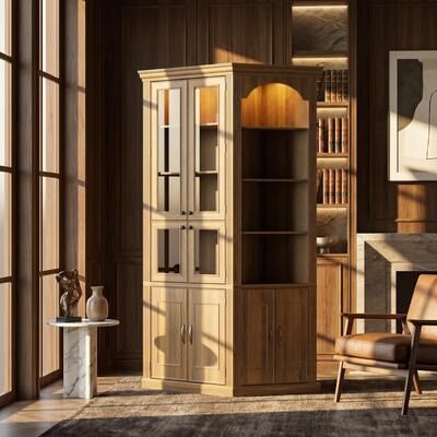 Timechee "Large Modular Library Cabinet with Light,142"" Bookcase Wall Unit with Display Storage Cabinet"