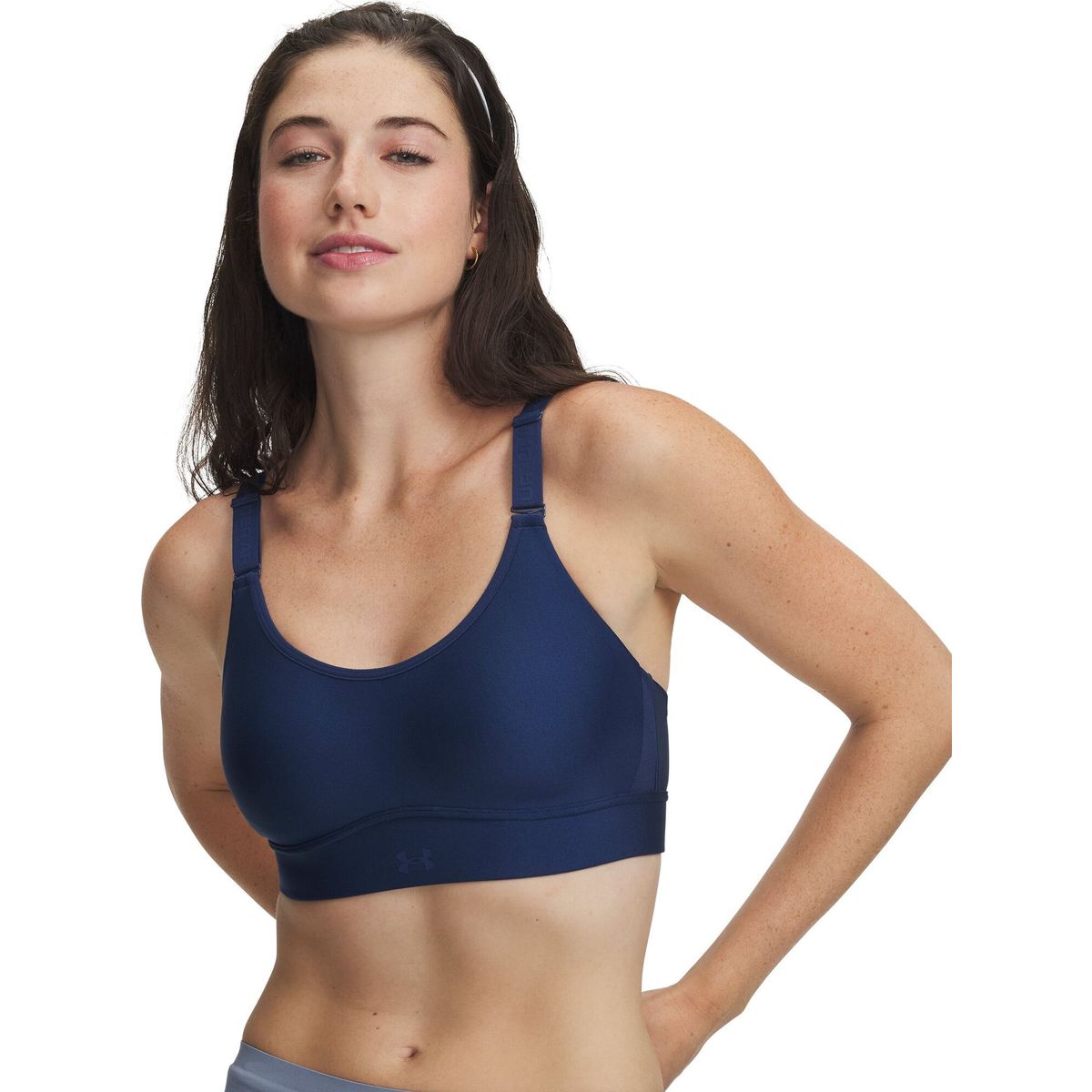Under Armour Infinity Mid 2.0 Bra blue blackout navy (997) A-C Left 1384123-997-L A-C