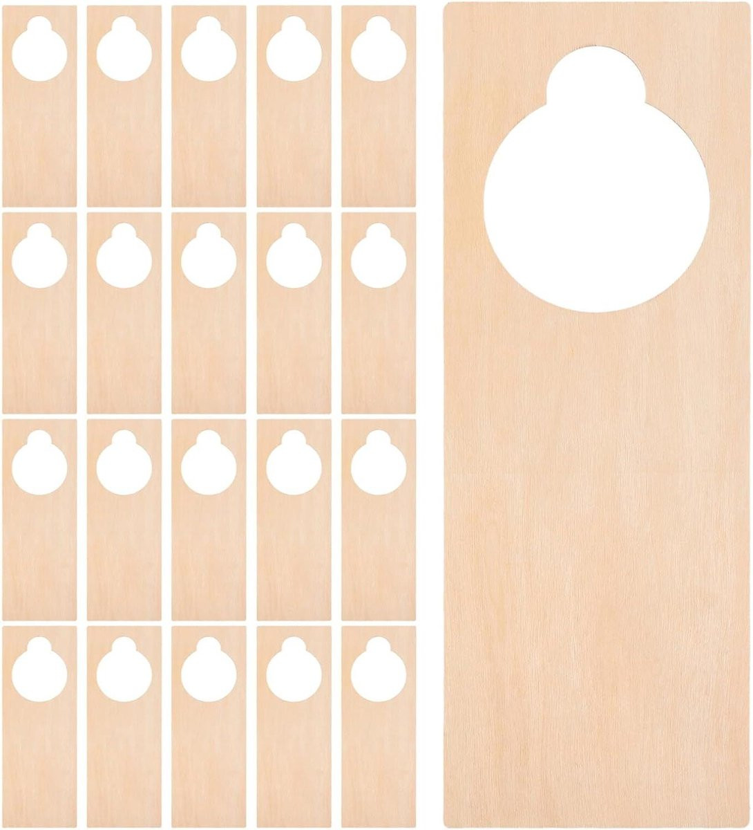 30 stuks Onbewerkte Houten Deurknop Hangers voor DIY Decoratie