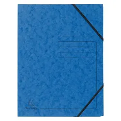 Exacompta Eckspanner aus  Colorspan, mit Gummizug, A4, blau, ohne Klappen