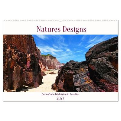 Natures-Designs - farbenfrohe Felsküsten in Brasilien (Wandkalender 2027 DIN A2 quer), CALVENDO Monatskalender