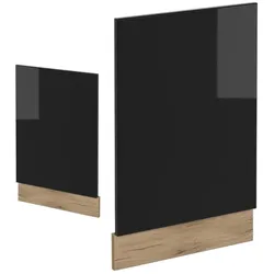 Vicco Frontblende R-Line, Geschirrspülerblende, Braun, Schwarz