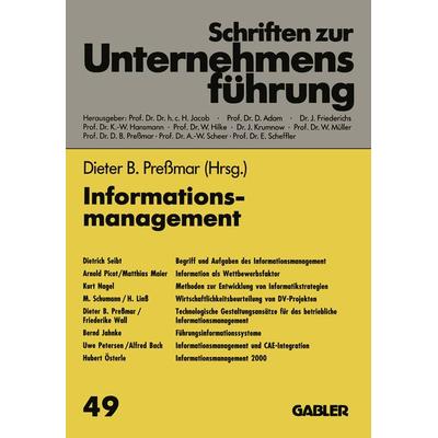 Informationsmanagement, Taschenbuch von , Betriebswirtschaftlicher Verlag Gabler, 978-3-409-17918-8