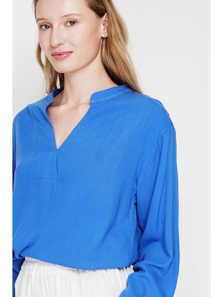 Le Jardin du Lin Bluse in Blau - 36