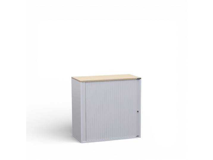 Rollladenschrank Tradingzone GO Swiss 80.0 x 40.0 cm, 2 Ordner hoch, Weissgrau/Eiche, Neu - Optimale Raumnutzung