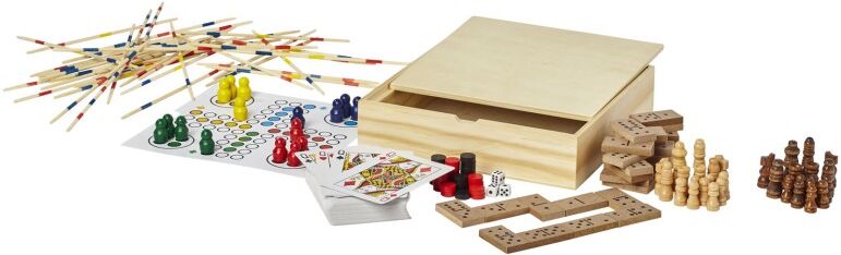 Coffret de jeux en bois personnalisé Monte-carlo naturel