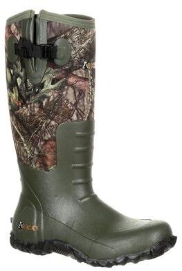 "Rocky 16"" Core Rubber Boot - Mens 8 Green Boot Medium"