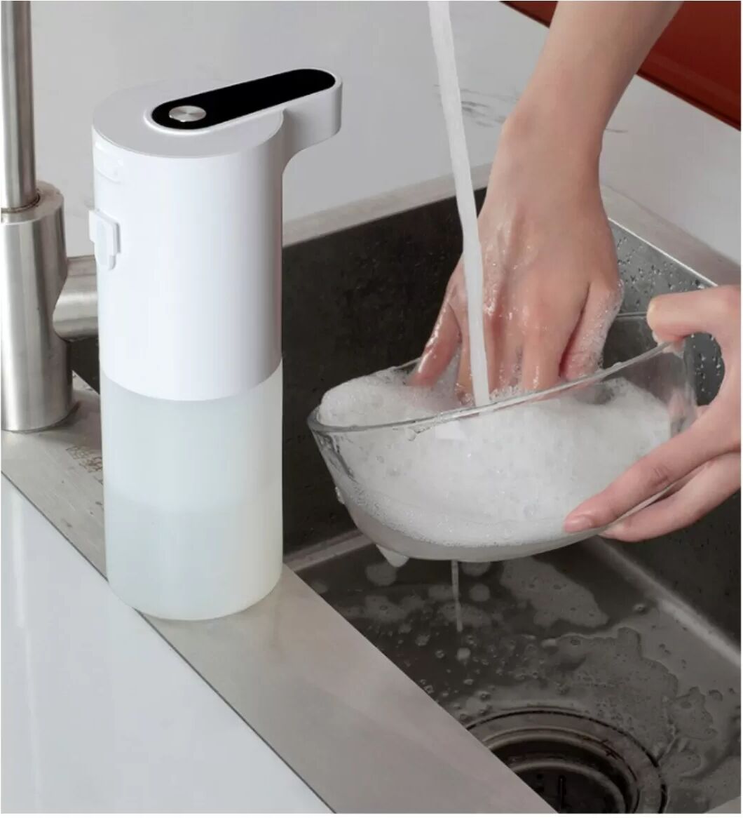 INF Distributeur de savon gel sans contact - Distributeur automatique de désinfectant pour les mains avec réglages ajustables
