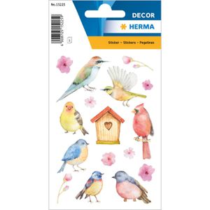 Herma Sticker Decor, 15225, Singvögel, 48 Aufkleber, 48 Stück