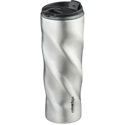 Relaxdays Thermobecher Edelstahl 500ml Schwarz,Silber