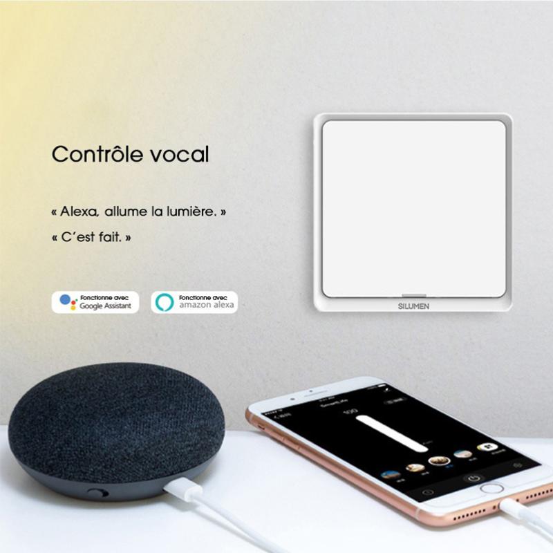 Silumen Interrupteur Connecté WiFi Simple Poussoir Blanc