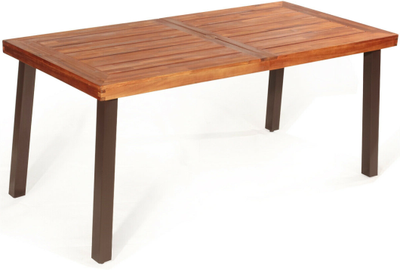Costway Rectangular Acacia Wood Rustic Dining Furniture Table