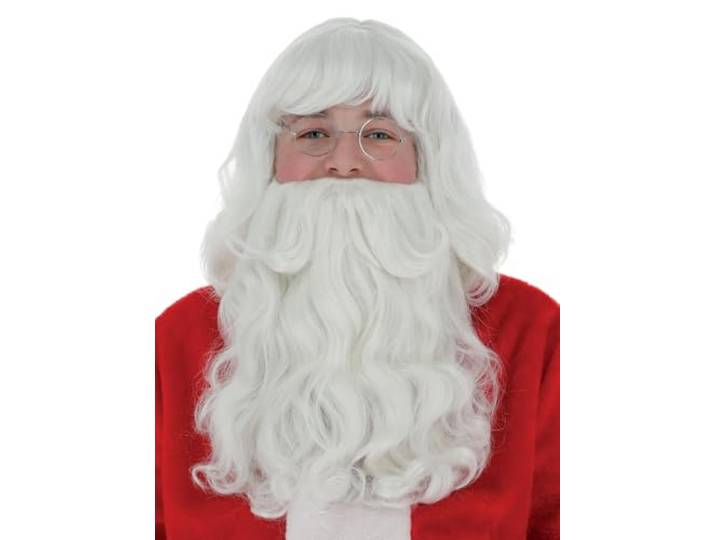 Smiffys Santa Wig and Beard Set, White