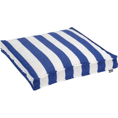 Sitzkissen H.O.C.K. "Classic Streifen", blau (royalblau, gestreift), B:50cm H:5cm L:50cm, Polyacryl (dralon), Dekokissen_Sitzkissen_Kissenhüllen, Sitzkissen, mit Streifen