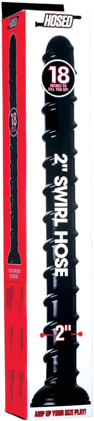 Hosed Swirl Tchick Anal Snake 18 - Black Anal Dildo