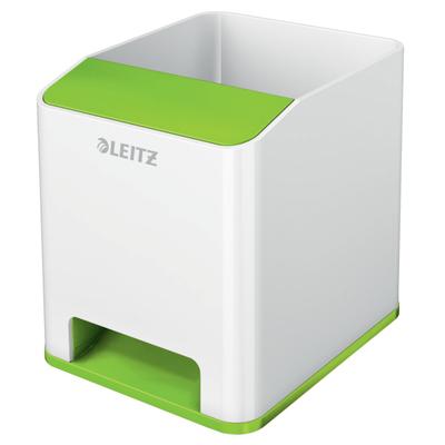 Leitz WOW Sound Stiftehalter Duo Colour Weiß, Grün 9 x 10 x 10,1 cm