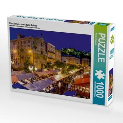 CALVENDO Puzzle Restaurants am Cours Saleya | 1000 Teile Lege-Größe 64x48cm Foto-Puzzle für glückliche Stunden