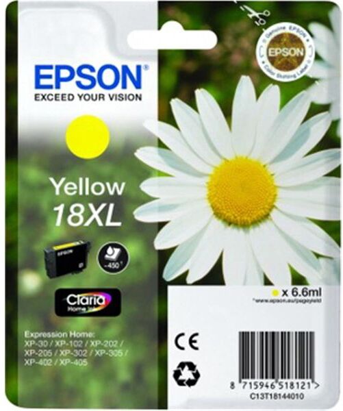 Epson 18XL (C13T18144012) - Jaune - Cartouche d'encre - Grande capacité Jaune