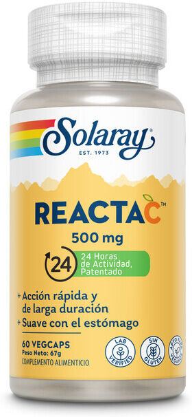 Solaray Reacta C Ester C 500 Mg 60 Vegetable Capsules