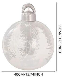 Uplift Treasures 40cm Inflatable Christmas Ball PVC Blow Up Ornament For Outdoor & Indoor Decor e 15.75 In