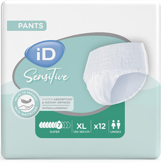 Ontex iD iD Sensitive Pants Super XL - 16 paquets de 12 protections