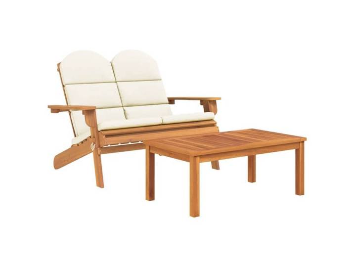 STAR SALE® Ensemble de Salon bas de jardin Adirondack (2 pcs) - ANTI-UV - bois acacia solide 126x84x90 cm T102