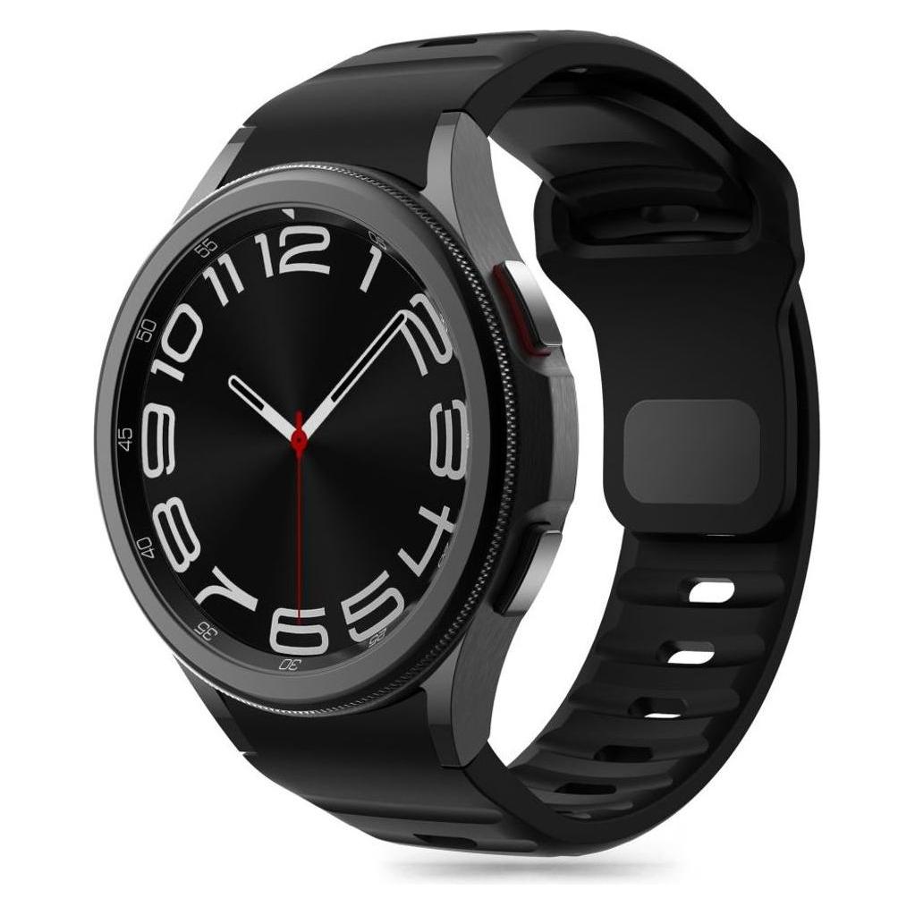 Tech-Protect Silicone Line Strap for Samsung Galaxy Watch 4 / 5 / 5 Pro / 6 / 7 / FE - Black (25832-0)
