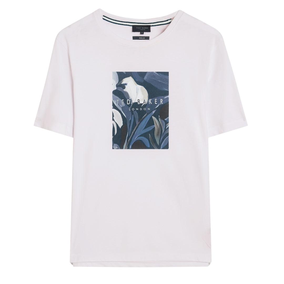 Ted Baker Justino Box Print Weißes Grafik-t-shirt