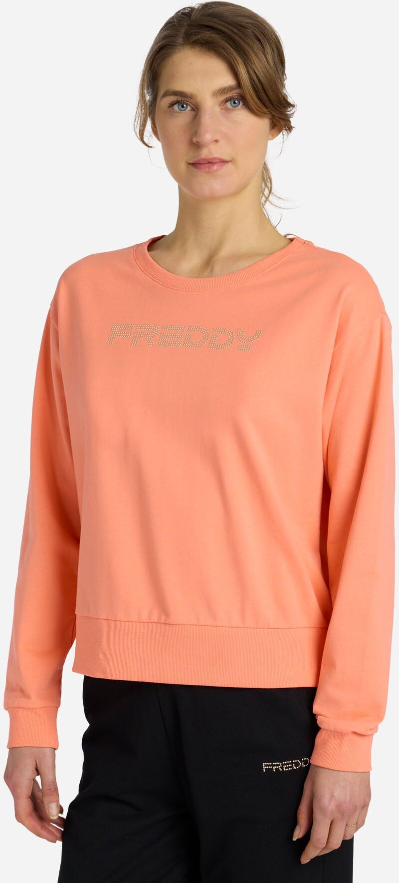 Freddy Big Logo W - Felpa - Donna - Arancione XS