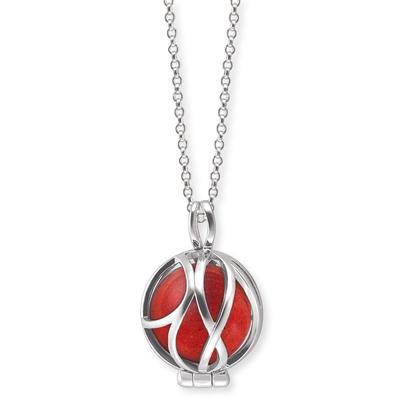 Kette mit Anhänger ENGELSRUFER "Powerful Stone Roter Jaspis" Gr. XS, bunt (silberfarben, rot), Halsketten, Damen, XS, Silber 925 (Sterlingsilber), L: 50, mit Jaspis