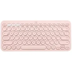 Logitech K380 (DE, Kabellos), Tastatur, Rosa, Pink