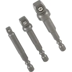 BGS 9162 Satz Kippadapter für Bohrmaschinen 6,3mm (1/4") & 10mm (3/8") & 12,5mm (1/2") 3 teilig