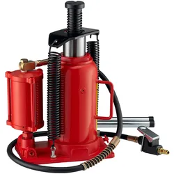 Wiltec, Wagenheber, Hydraulischer Stempelwagenheber 20T pneumatisch Flaschenwagenheber (20000 kg, 26 - 51 cm)