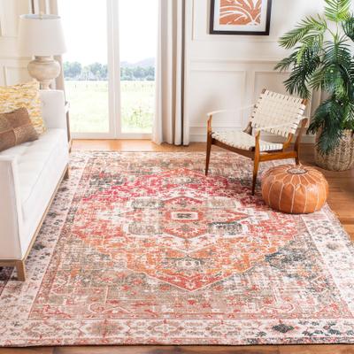 SAFAVIEH Handmade Saffron Traditional Oriental Distressed Cotton Rug